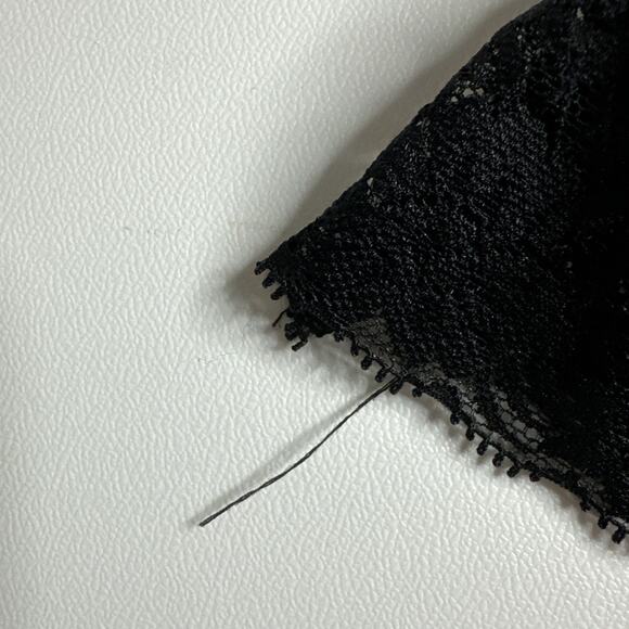 Esprit Y2K Black Lace Trim Cami Tank XL Clean Girl Lounge Minimalist Soft - Picture 10 of 12